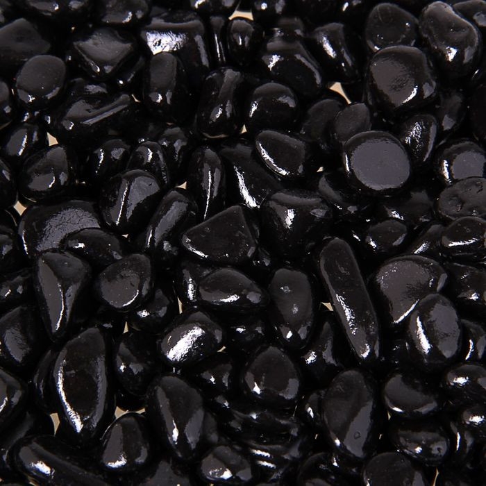 Грунт для аквариума &laquo;Галька цветная&raquo; фр 8-12 мм, чёрный, 800 г