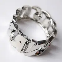 Браслет массивный серебряный