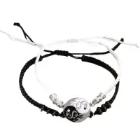 Браслет парный на завязках Инь Янь