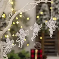 Елочные украшения Ангелочки 7 см 4 штуки