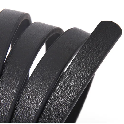 Ремень тонкий на пояс черный 105 см Ремень тонкий на пояс черный 105 см