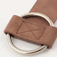 Ремень коричневый с круглой пряжкой 100см