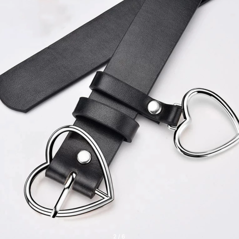 Ремень с пряжкой в форме сердца 75 см Ремень с пряжкой в форме сердца 75 см