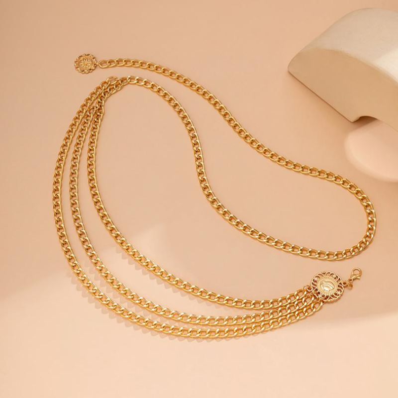 Цепочка золотая на тело, пояс 90 см Цепочка золотая на тело, пояс 90 см