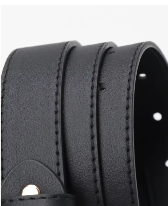 Ремень с золотой пряжкой квадратной женский 85 см