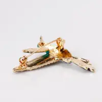 Брошь Колибри Птичка со стразами и эмалью