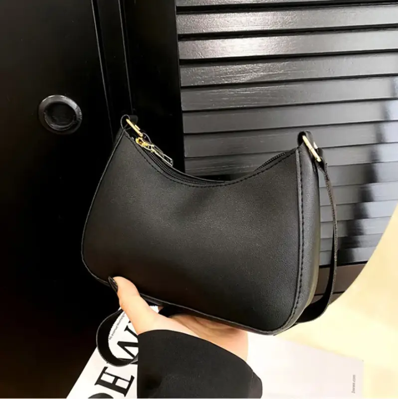 Сумка кросс-боди экокожа черная 20 см