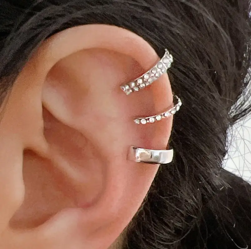 Каффы набор серебристые 3 штуки