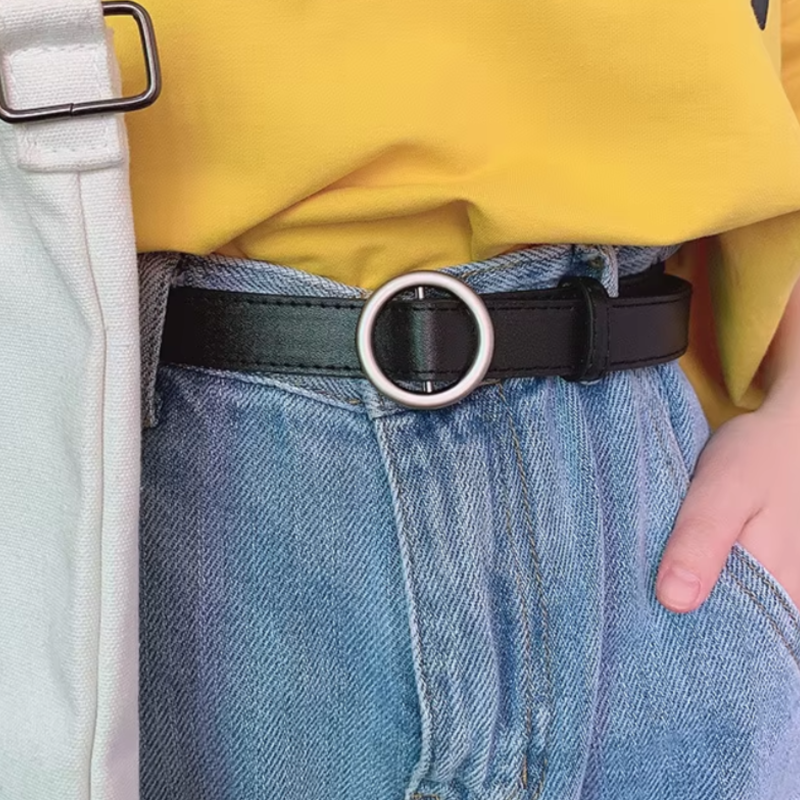 Ремень с круглой пряжкой 115 см Ремень с круглой пряжкой 115 см