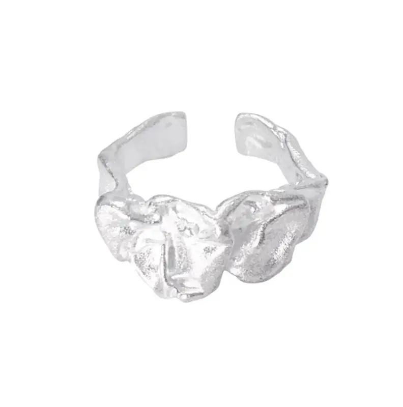 Кольца набор серебристые 2 штуки