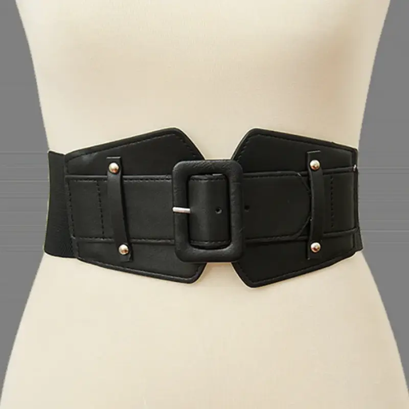 Ремень широкий черный