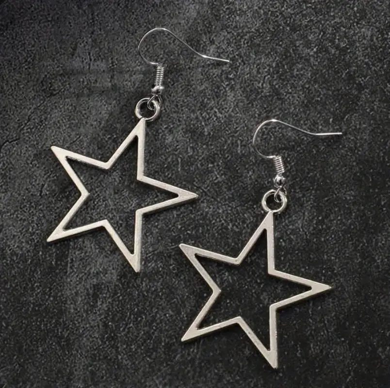 Серьги Звезды золотистые