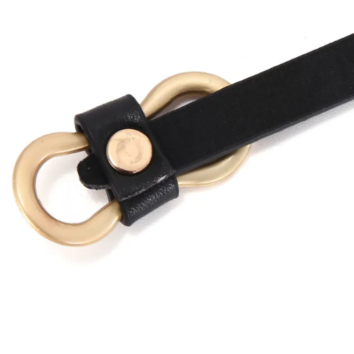 Ремень тонкий на пояс черный 105 см Ремень тонкий на пояс черный 105 см