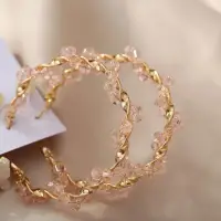 Набор серёжек пусеты золотистые 6 пар