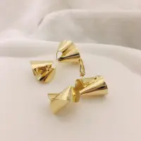 Серьги Спираль золотистые