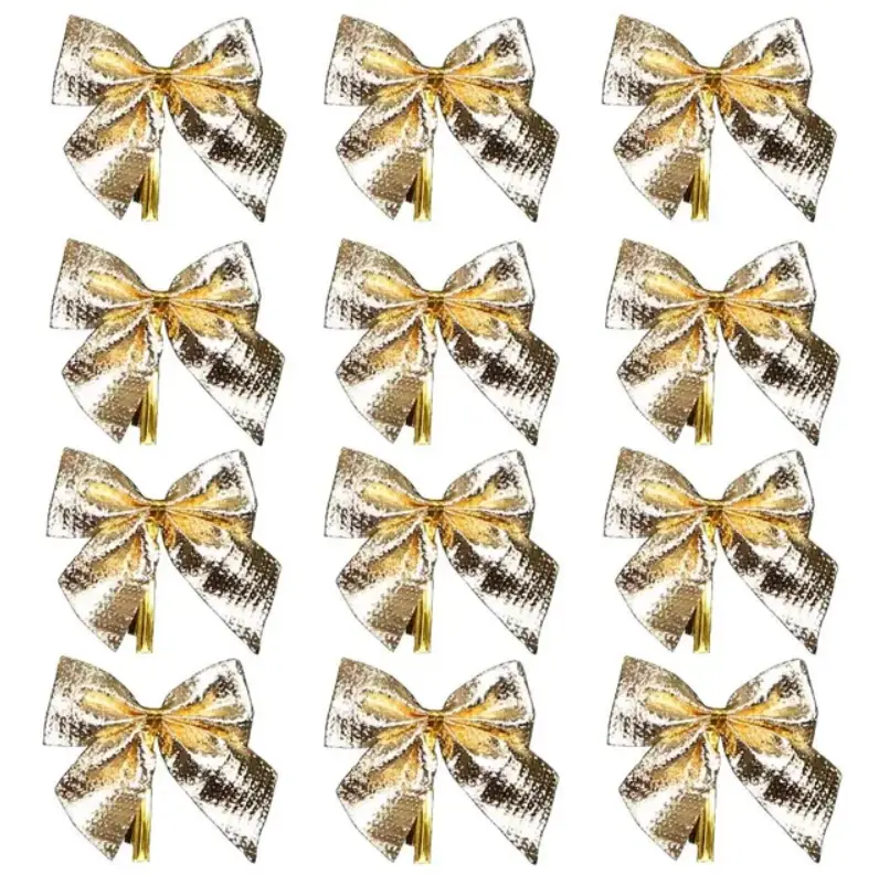 Бантики ёлочные золотистые 36 штук