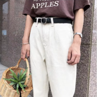 Ремень с круглой пряжкой 105 см