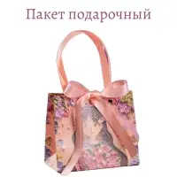 Подарочный пакет "Девочка" с открыткой 13 см
