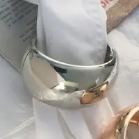 Браслет массивные серебристый