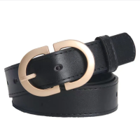 Ремень женский с золотой пряжкой 95 см