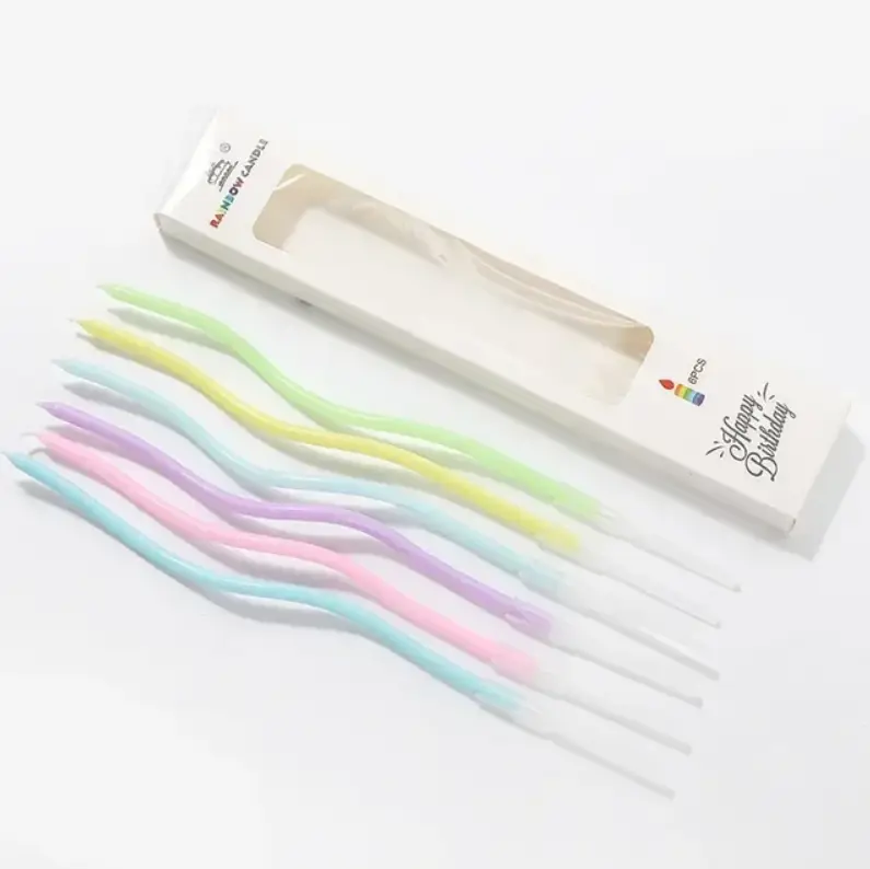 Свечи для торта пастельные 6 штук