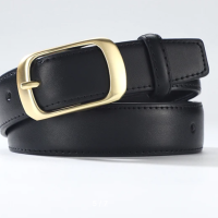 Ремень женский с золотой пряжкой 95 см