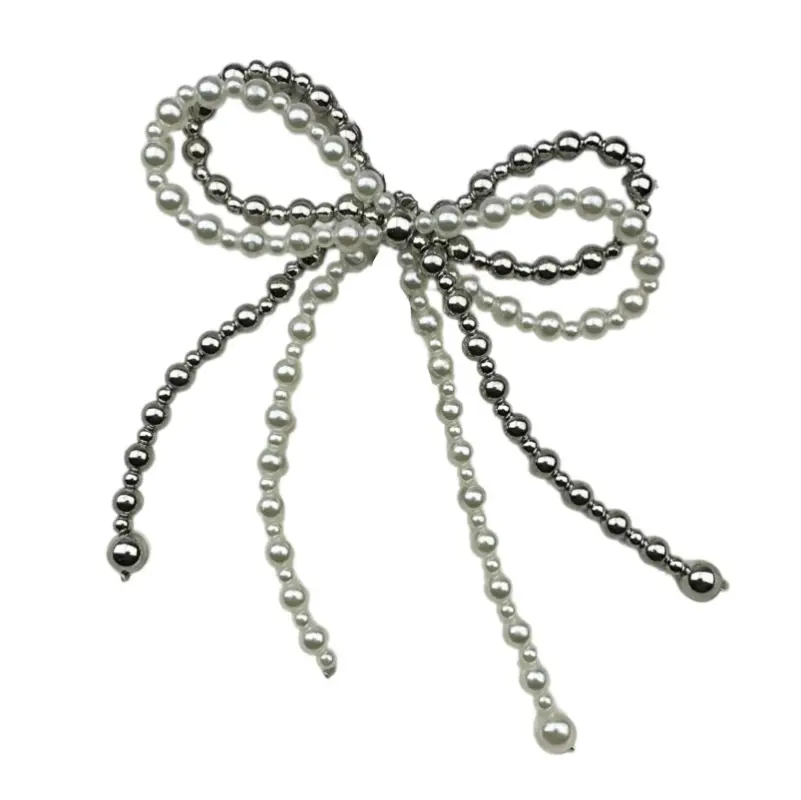 Брелок обвес на сумку жемчуг, металл с серддечком