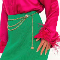 Цепочка золотая на тело, пояс 90 см