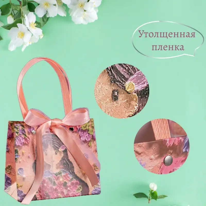 Подарочный пакет "Девочка" с открыткой 13 см