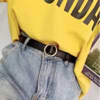 Ремень с круглой пряжкой 105 см