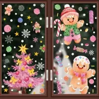 Наклейки на окно Новогодние набор большой