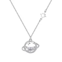 Подвеска Планета со звездами серебристая