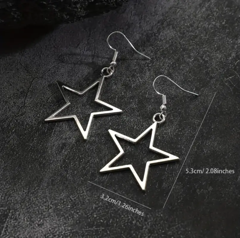 Серьги Звезды золотистые