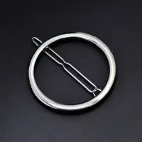 Заколка для волос Круг серебро