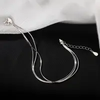 Браслет из трёх цепей серебристый