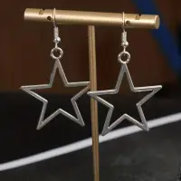 Серьги Звезды золотистые