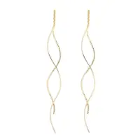 Серьги спирали золотистые