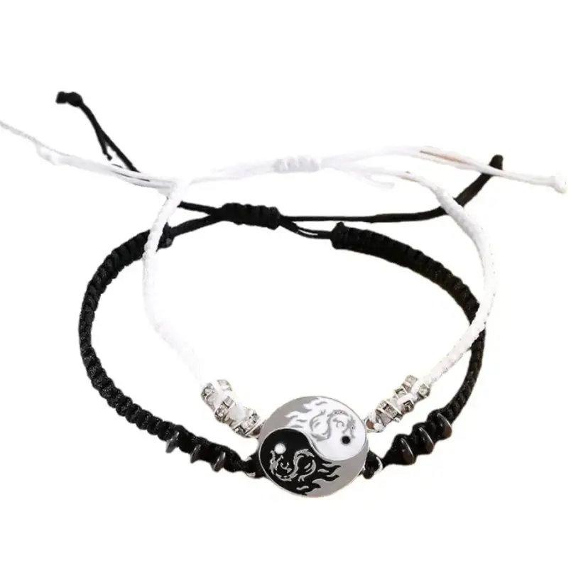 Браслет парный на завязках Инь Янь