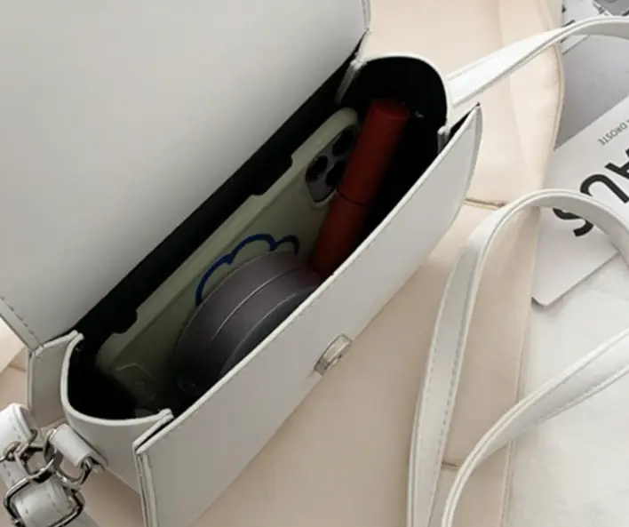 Сумка кросс-боди экокожа белая