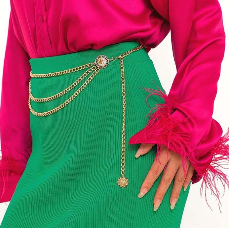 Цепочка золотая на тело, пояс 90 см Цепочка золотая на тело, пояс 90 см