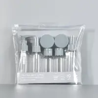 Дорожный набор флаконов 7 штук серые