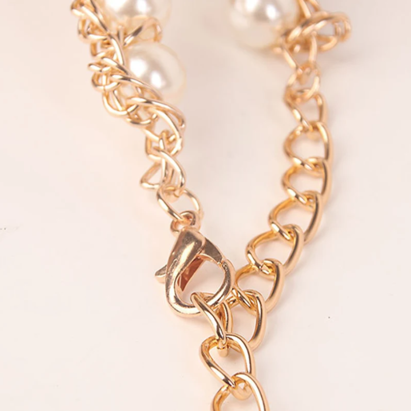 Пояс цепочка с жемчугом для платья 60-115 см Пояс цепочка с жемчугом для платья 60-115 см