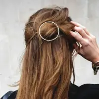 Заколка для волос Круг золото