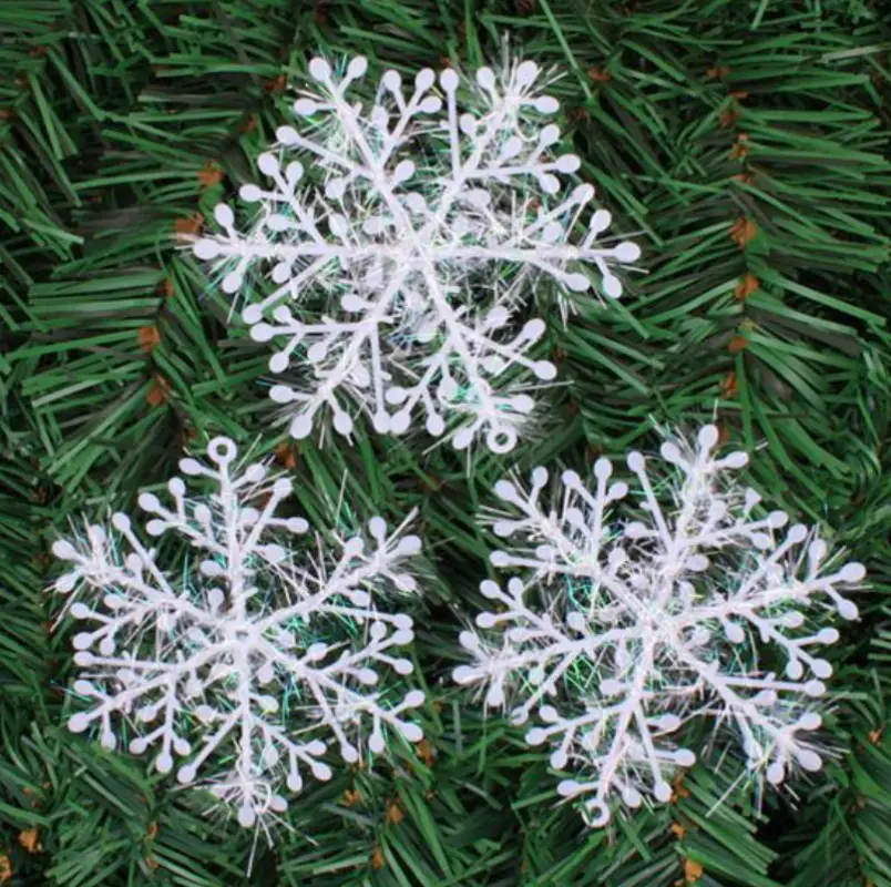 Новогодние снежинки для декора 6 см 9 штук