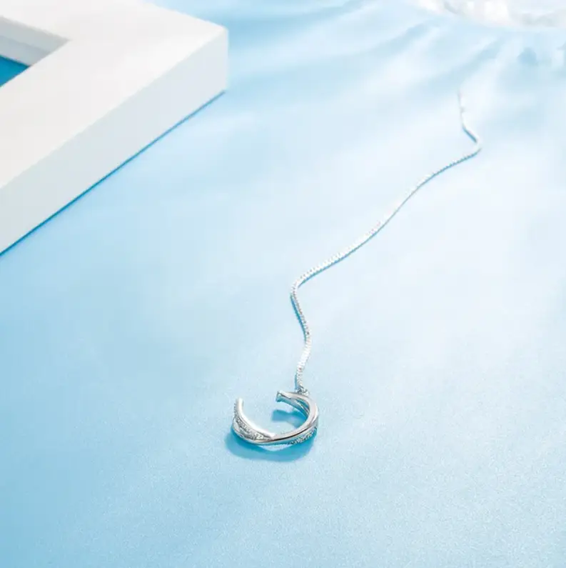 Серьга-кафф с цепочкой серебряная 1 шт