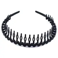 Ободок для волос пластиковый черный