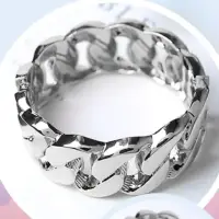 Браслет массивный серебряный