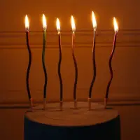 Свечи для торта серебро 6 штук