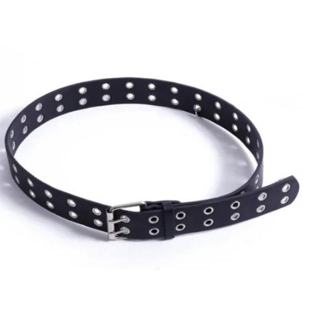 Ремень черный с люверсами 110-115 см Ремень черный с люверсами 110-115 см