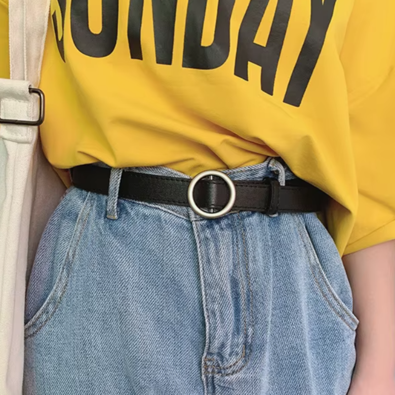 Ремень с круглой пряжкой 115 см Ремень с круглой пряжкой 115 см